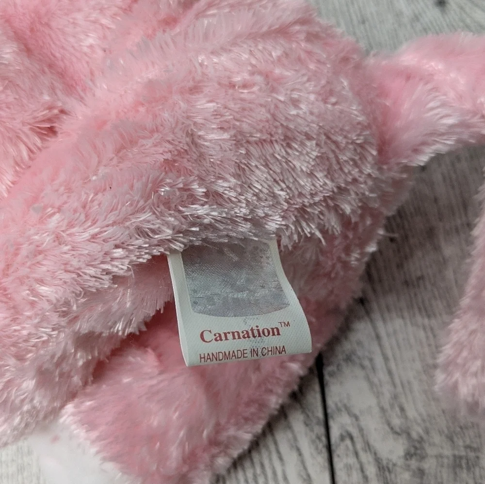 Ty carnation Pink and White Plush Cat Toy
